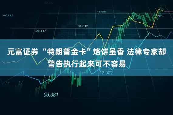 元富证券 “特朗普金卡”烙饼虽香 法律专家却警告执行起来可不容易